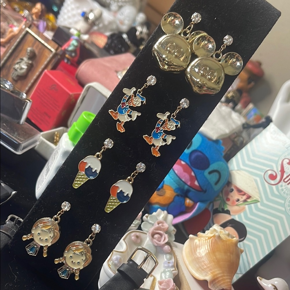 Disney Theme Pierced Dangle Earrings, 5 Styles, Listed Separately, NWOT